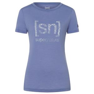 SUPER.NATURAL T-Shirt für Damen, Merino ARABESQUE Muster Print, casual