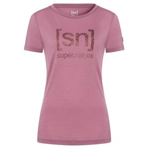 Super.Natural  Women's Arabesque Tee - Merinoshirt, orchid / copper