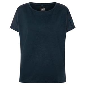 Super.Natural  Women's Cosy Bio Shirt - Merinoshirt, blauw