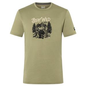 SUPER.NATURAL T-Shirt für Herren, Merino BETTER A FISH THAN ME Angel Motiv