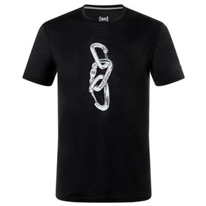 Super.Natural  Carabineri Tee - Merinoshirt, zwart