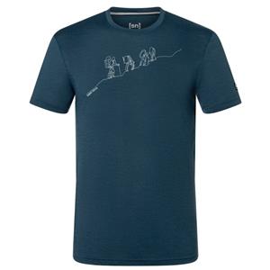 Super.Natural  Hiking Tee - Merinoshirt, blauw/grijs