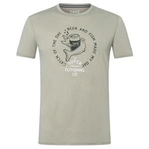 SUPER.NATURAL T-Shirt für Herren, Merino JUHOS FINEST Angel Motiv, atmungsaktiv
