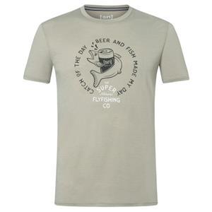 Super.Natural  Juho's Finest Tee - Merinoshirt, dried sage /wit