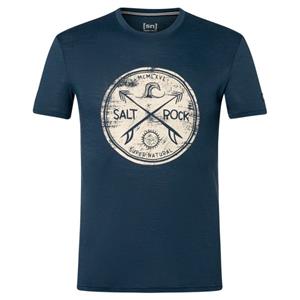 Super.Natural  Salt & Rock Tee - Merinoshirt, blauw/ semolina