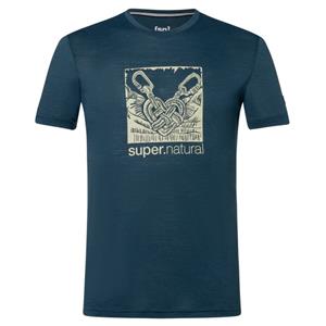 SUPER.NATURAL T-Shirt für Herren, Merino TIED BY HEART Herz Motiv, atmungsaktiv