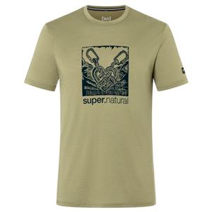 SUPER.NATURAL T-Shirt für Herren, Merino TIED BY HEART Herz Motiv, atmungsaktiv