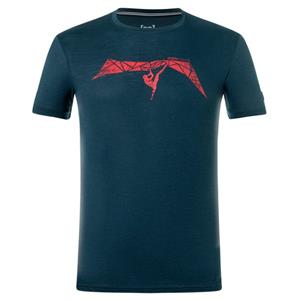 SUPER.NATURAL T-Shirt für Herren, Merino TRAVERSE TEE Berg Motiv, atmungsaktiv