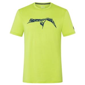 SUPER.NATURAL T-Shirt für Herren, Merino TRAVERSE TEE Berg Motiv, atmungsaktiv