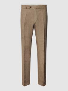 Carl gross Slim fit pantalon van linnen met persplooien, model 'Tomte'