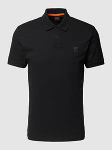 Boss Orange Slim fit poloshirt met korte knoopsluiting