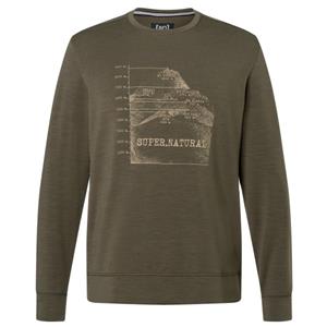SUPER.NATURAL Sweatshirt für Herren, Merino 7 PEAKS Bergprint, no smell