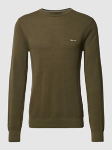 Gant Pullover met labelstitching, model 'PIQUE'