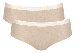 Sloggi Go ribbed dames hipster 2 pack grey combination maat m 1 Stuk