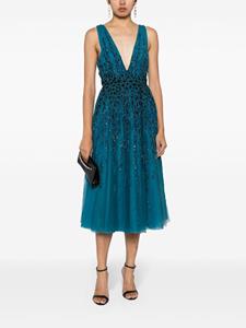 saiidkobeisy Saiid Kobeisy Jurk verfraaid met pailletten - Blauw
