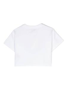 moschinokids Moschino Kids T-shirt met logoprint - Wit
