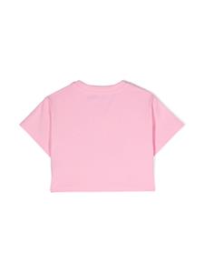 moschinokids Moschino Kids T-shirt met logoprint - Roze