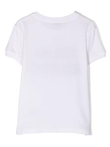 dolce&gabbanakids Dolce & Gabbana Kids T-shirt met logoplakkaat - Wit