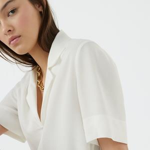 LA REDOUTE COLLECTIONS Blouse met reverskraag en korte mouwen