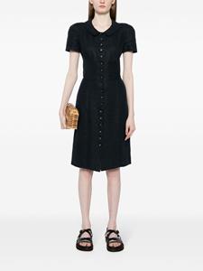chanelpre-owned CHANEL Pre-Owned 1997 linnen mini-jurk - Blauw