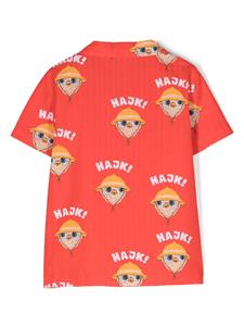 minirodini Mini Rodini Hike shirt met textuur - Rood