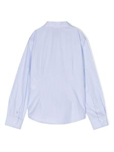 emporioarmanikids Emporio Armani Kids Katoenen gestreept shirt met geborduurd logo - Blauw
