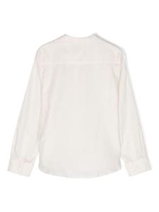 emporioarmanikids Emporio Armani Kids Shirt met logo jacquard en bandkraag - Wit