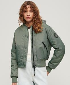 Superdry Vrouwen Bomberjack met Capuchon Groen