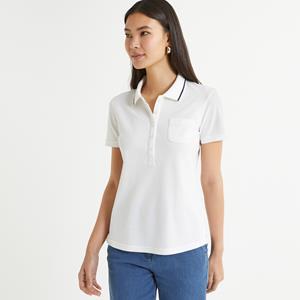 ANNE WEYBURN T-shirt met polokraag, piquétricot, korte mouwen