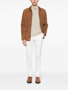 Incotex Mid waist straight broek van stretch-katoen - Beige