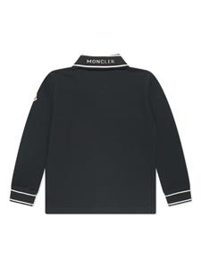 monclerenfant Moncler Enfant Katoenen poloshirt met logo jacquard - Zwart