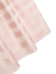 Lanvin jacquard-logo striped scarf - Roze