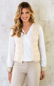 The Musthaves Gehaakt Gilet Beige