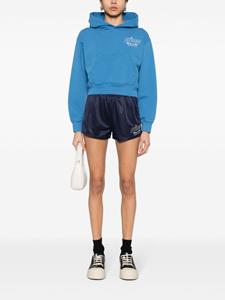 sporty&rich Sporty & Rich Cropped hoodie met logoprint - Blauw
