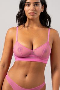 Understatement Damen vegan Mesh Balconette Candy Pink