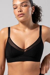 Understatement Damen vegan Mesh Support+ Bralette Schwarz