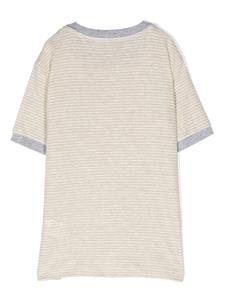 eleventykids Eleventy Kids T-shirt met geborduurd logo - Beige