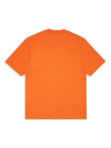 Marni Kids Katoenen T-shirt met logoprint - Oranje