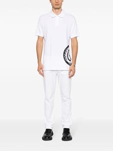 versacejeanscouture Versace Jeans Couture Poloshirt met logoprint - Wit
