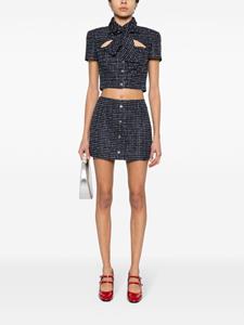 alessandrarich Alessandra Rich Metallic tweed rok - Blauw