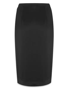 saintlaurent Saint Laurent Satijnen kokerrok - Zwart