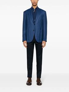 Corneliani slim-fit cotton trousers - Blauw