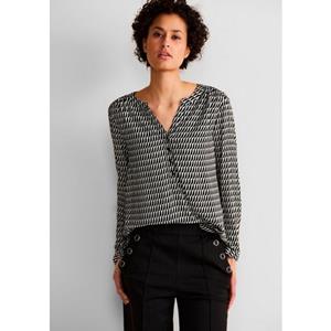 STREET ONE Blusenshirt Style LTD QR Bamika Print, Black