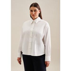 seidensticker Overhemdblouse Zwarte roos Lange mouwen kraag uni