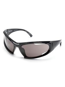 balenciagaeyewear Balenciaga Eyewear Uni Dynamo Wrap zonnebril met ovalen montuur - Zwart