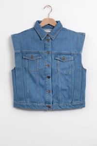 Blauw Denim Gilet