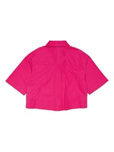 MAX&Co. Kids Katoenen shirt met geborduurd logo - Roze