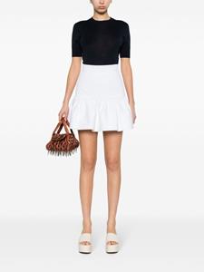 Patou Mini-rok met ruches - Wit