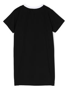 balmainkids Balmain Kids T-shirtjurk met logoprint - Zwart