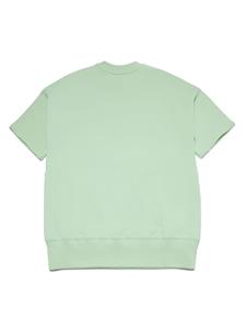 mm6maisonmargielakids MM6 Maison Margiela Kids T-shirtjurk met logoprint - Groen